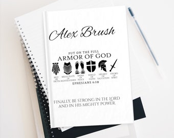May include: Black and white illustration of the Armour of God, with the text "Put on the full Armour of God" and "Ephesians 6:10". The illustration includes a belt of truth, breastplate of righteousness, shoes of peace, shield of faith, helmet of salvation, and sword of the spirit. The text "Finally, be strong in the Lord and in his mighty power." is below the illustration.