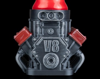 Hand painted V8 engine can cooler |  Muscle Car Gift for Gearheads & Car Enthusiasts