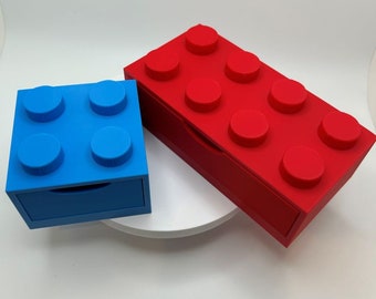 Lego block style storage container