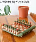 Cactus Chess Set – Roll-Out Chessboard with Magnetic Mini Cacti Pieces