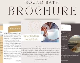Sound Bath Brochure - Sound Healing Canva Brochure - Energy Healing Business - Sound Bath Brochure