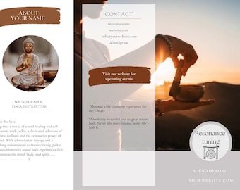 Sound Bath Trifold Brochure – Sound Healing Template