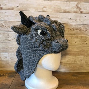 Realistic Dragon Hat Crochet Pattern Adult size PDF in English only
