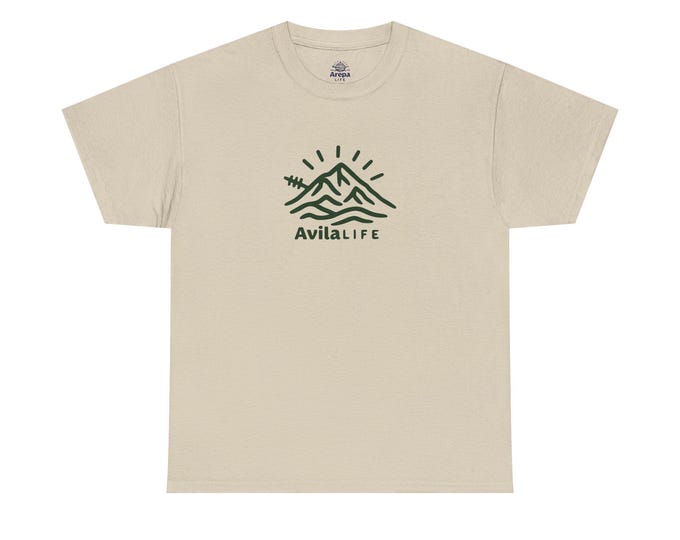 Avila Mountain Sunrise Tee | Arepa Life nature hiking outdoors design