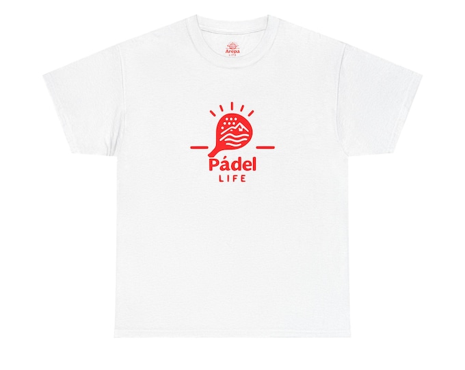 Padel Life Tee | Padel paddle graphic shirt, Red sports design