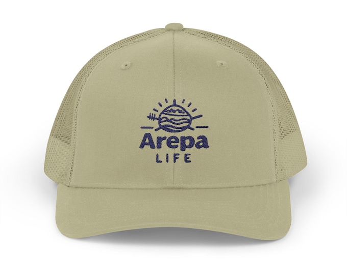 Arepa Life Snapback Trucker Cap | Casual Summer Hat, Outdoor Accessory, Gift for Food Lovers, Festival Wear, Trendy Headwear
