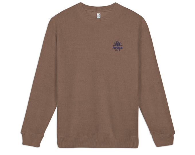 Nantucket Embroidered Logo Crewneck Sweatshirt | Brown