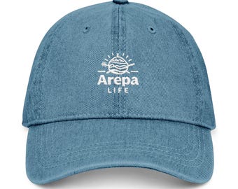Arepa Life Embroidered Hat, Casual Cap for Outdoor Adventures, Summer Festival Accessory, Beachwear Essential