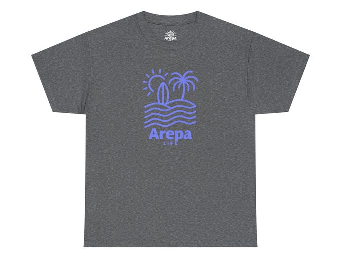 Tropical Arepa Graphic Tee, Summer Beach Shirt, Vacation T-Shirt, Unisex Casual Wear, Gift for Food Lovers