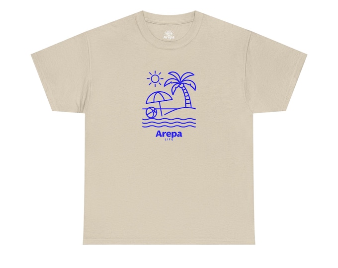 Chill Beach Vibes Tee, Beachwear, Summer Gift, Casual Graphic Shirt, Arepa Design