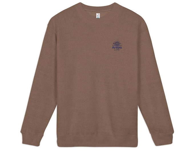 Nantucket Embroidered Logo Crewneck Sweatshirt | Brown
