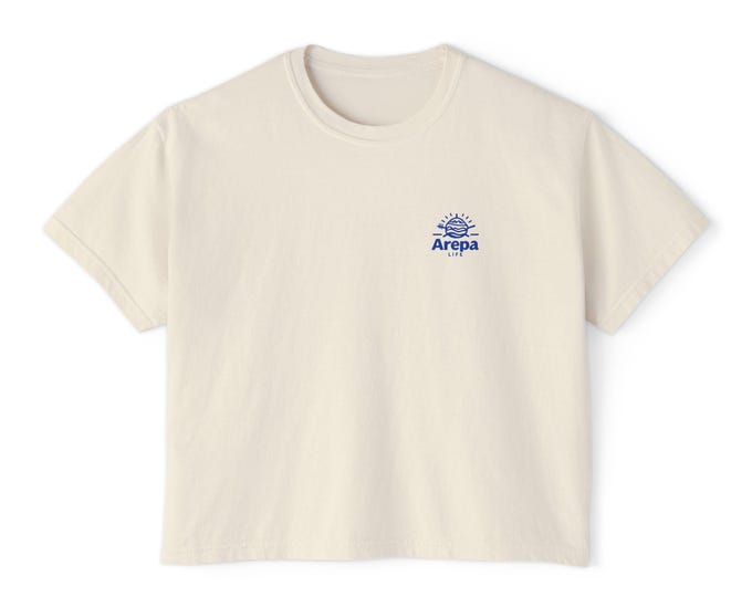 Women's Boxy Tee, Casual Summer Shirt, Gift for Her, Everyday Wear, Relaxed Fit Tee, ArepaLife