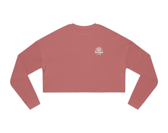 Small Retro Camper Illustration Cropped Sweatshirt | Vintage RV Graphic