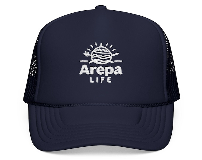 Arepa Life trucker hat | Embroidered foam snapback cap