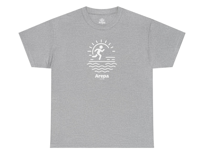 Coastal Adventure Unisex Heavy Cotton Tee | Running Vibes, Summer Style, Casual Wear, Gift Ideas, Relaxed Fit