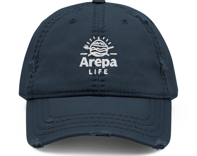 Arepa Life Embroidered Dad Hat | Distressed Baseball Cap