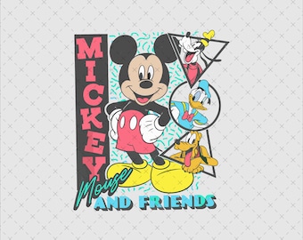 Mickey Mouse & Friends SVG, familievakantie png (digitaal bestand)