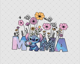 Floral Stitch Watercolor Clipart, SVG PNG (Digital Download)