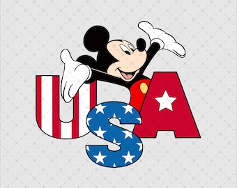 American Flag Mouse Ears SVG PNG, 4th of July Sublimation (Digital Download)