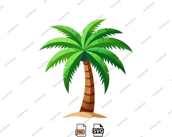 ヤシの木のクリップアート、PNG、SVG、商用利用（デジタルダウンロード）