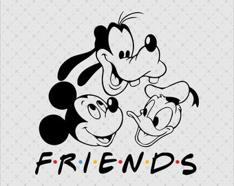 Retro Mickey Friends PNG SVG, Family Vacation Trip (Digital File)