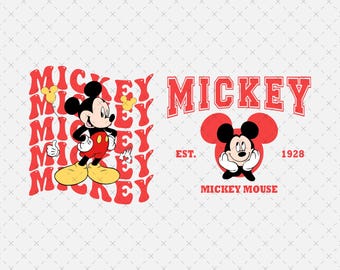 Retro Mickey Mouse PNG SVG, Family Vacation Trip (Digital File)