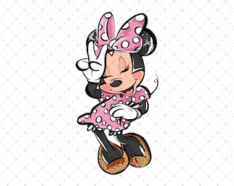 Minnie Mouse PNG, Summer PNG, Digital Illustration, Family Vacation, Sublimation Design, Instant Download