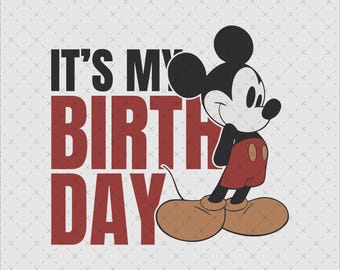 Mickey Mouse Birthday PNG, Magical Kingdom Party (Digital Download)