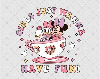 Girls Just Wanna Have Fun SVG, Besties PNG, Girl Squad, Cricut Sublimation (Digital File)