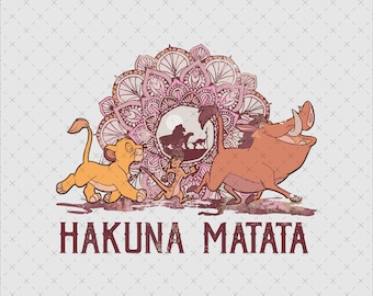 Hakuna Matata Lion King Design, Family Trip PNG SVG (Digital Download)
