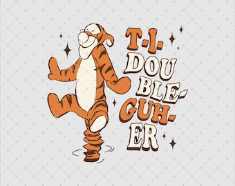 Retro Tigger-png-bestand – Winnie de Poeh-sublimatie (SVG)