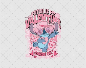 Stitch Valentine SVG, stripfiguur Valentijnsdag (SVG en png)