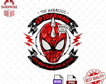 Spider Punk SVG, Spiderman Across The Spider-Verse PNG