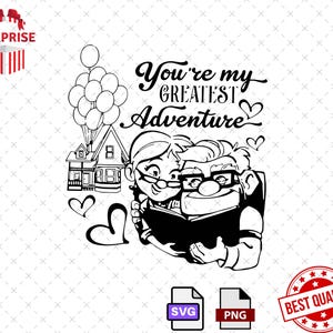 Up Svg, Up Png, Adventure is Out There Png Svg, Up Svg, Carl Fredricksen Russell Dug, Kevin House Balloons, Digital Download