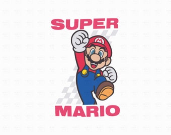 Super Mario Fan Art Clipart, PNG SVG, Transparent Image (Digital Download)