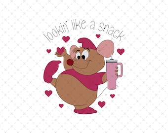 Funny Gus Mouse SVG PNG, Princess Design (Digital File)