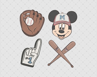 Mouse Baseball Family Trip PNG, Magic Kingdom Vacation (Digital File)