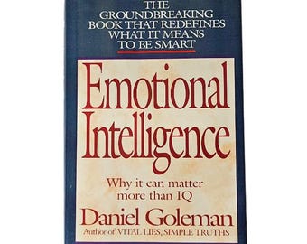 Inteligencia emocional de los años 90. Por qué puede ser más importante que el coeficiente intelectual. Por Daniel Goleman. Libro vintage de tapa dura sobre inteligencia emocional.