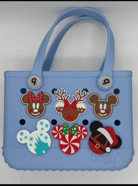 Christmas Themed Custom Made 3D Printed Bogg Bag Buttons, Bogg Bag