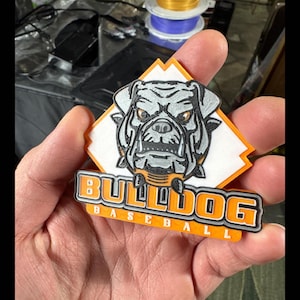 Bulldogge Baseball Bogg Taschenanhänger