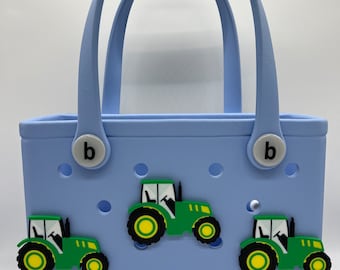 Tractor Bogg Bag Charm. Simple Modern Charm. Farm Charms!