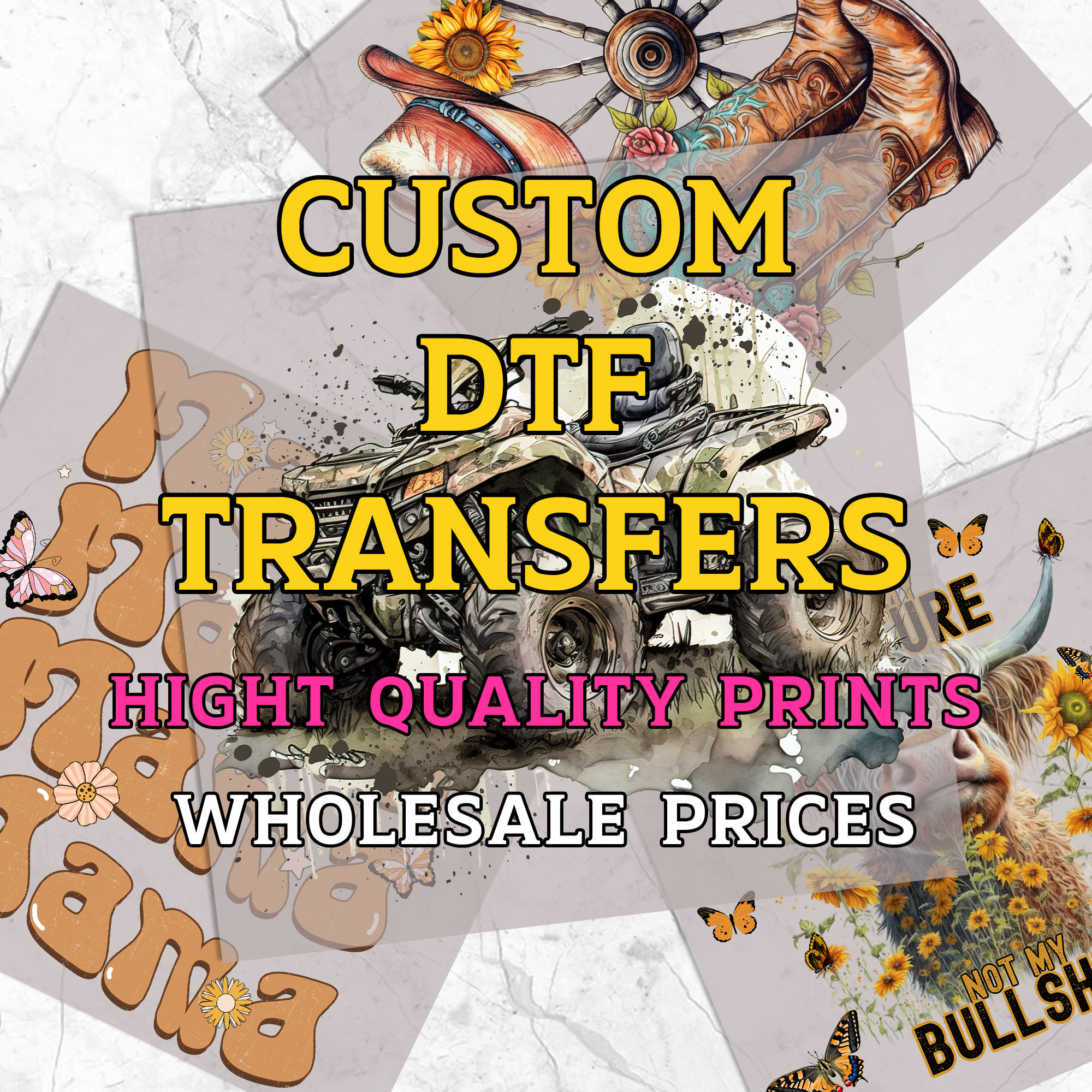 Floral Mama DTF Transfer, Mama DTF Print, DTF Transfer Ready for Press ...