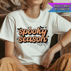 Spooky Season DTF Transfer, Halloween DTF Transfer Ready For Press, Horror DTF Prints, Halloween Heat Press Transfer, Halloween Transfers
