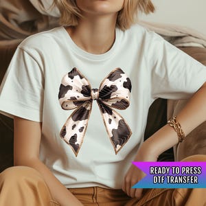 Cow Bow DTF Transfers Ready For Press, Western DTF Prints, Heat Press Transfers, Direct To Film, Howdy Dtf Transfers, Country Girl Transfers