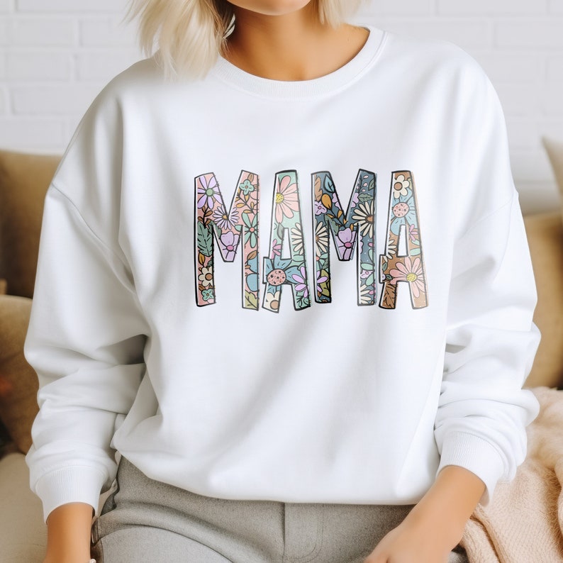 Floral Mama DTF Transfer, Mama DTF Print, DTF Transfer Ready for Press ...