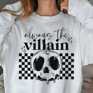 Always The Villain DTF Transfer, Halloween Dtf Print, Halloween DTF Transfer Ready For Press, Heat Press Transfer, Direct To Film,Horror Dtf