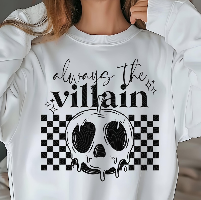 Always The Villain DTF Transfer, Halloween Dtf Print, Halloween DTF Transfer Ready For Press, Heat Press Transfer, Direct To Film,Horror Dtf