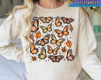 Butterfly DTF Transfers Ready For Press, Fall Dtf, Butterfly DTF Prints, Autumn DTF Prints, Butterflies Ready to Press, Butterfly Transfers