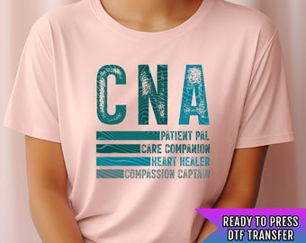 CNA DTF Transfer, Cna DTF Transfer Ready For Press, Nurse Transfers, Nurse Heat Press Transfer, Certified Nursing Assistant Dtf Prints