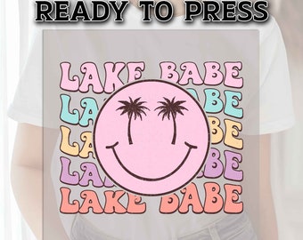 Summer DTF Transfer, DTF Transfer Ready For Press, Heat Press Transfer, DTF Prints, Direct to Film, Summer Transfer, Lake Babe Dtf Transfers